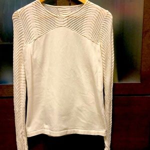 Versace lace long sleeve fitted top